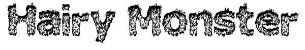 Hairy Monster font preview